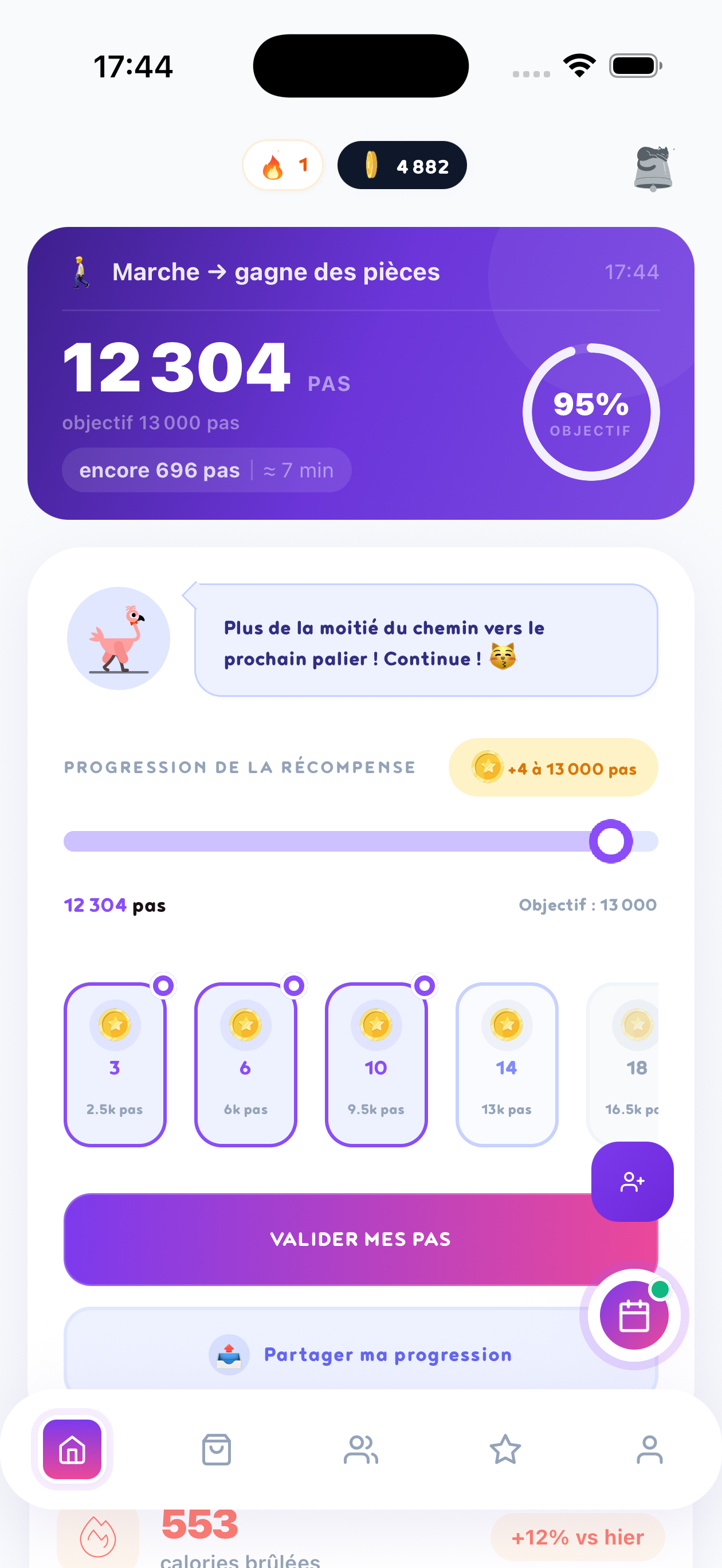MoneyWalker Home Screen Mockup